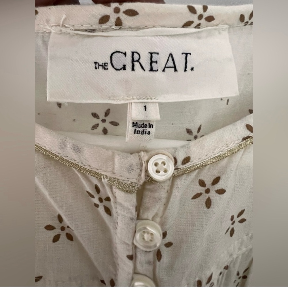 The Great Sterling Natural Dress With Gold Stamp Size 1 - Picture 4 of 9
